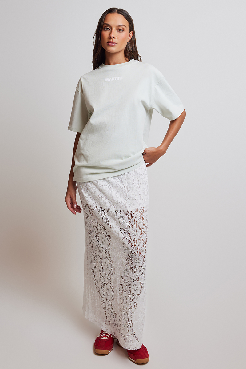 Stylerunner Kori Lace Skirt Bright White | Stylerunner