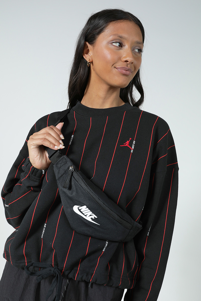 Nike Jordan Essentials Fleece Top Black/Varsity Red | Stylerunner