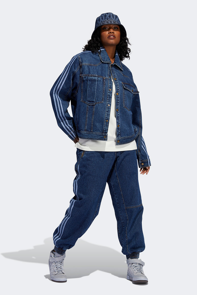 adidas denim track jacket