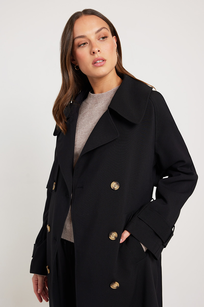 Nude Lucy Camden Trench Black | Stylerunner