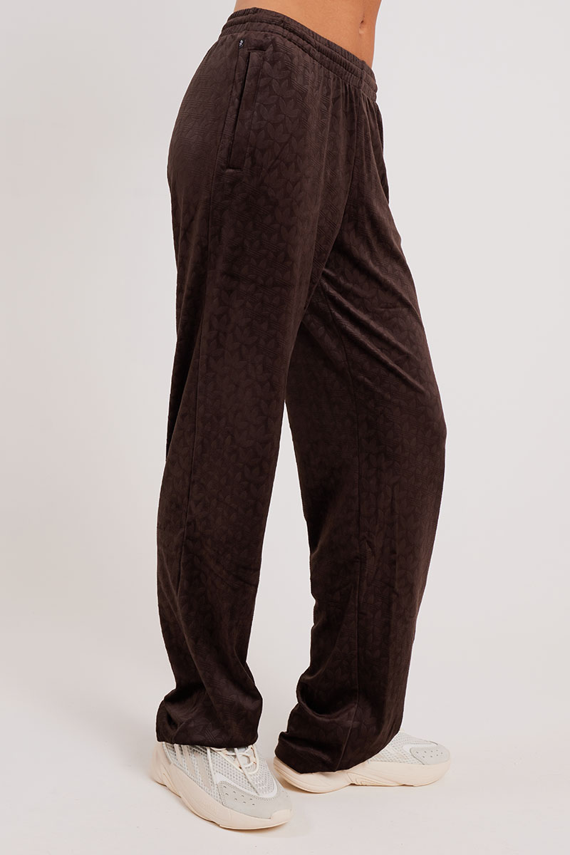 adidas Originals Velvet Straight Pants Dark Brown | Stylerunner