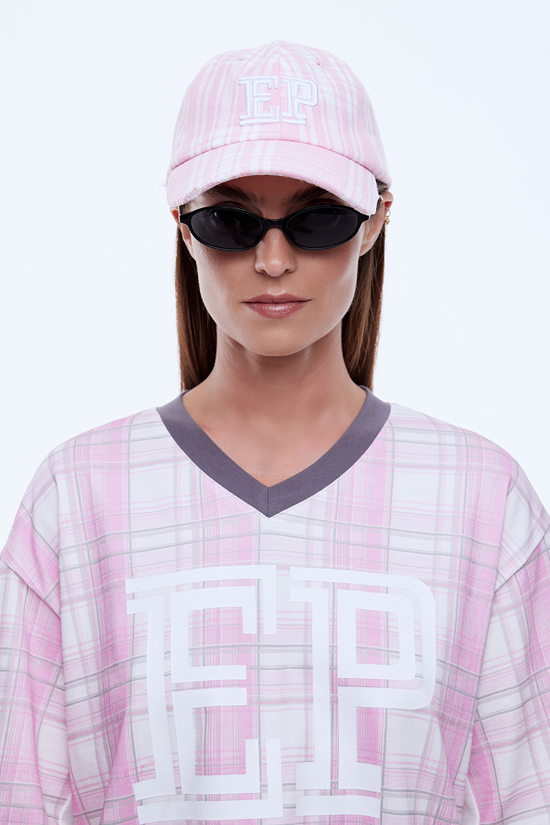 Ena Pelly EP x EP Nova Check Cap Pink