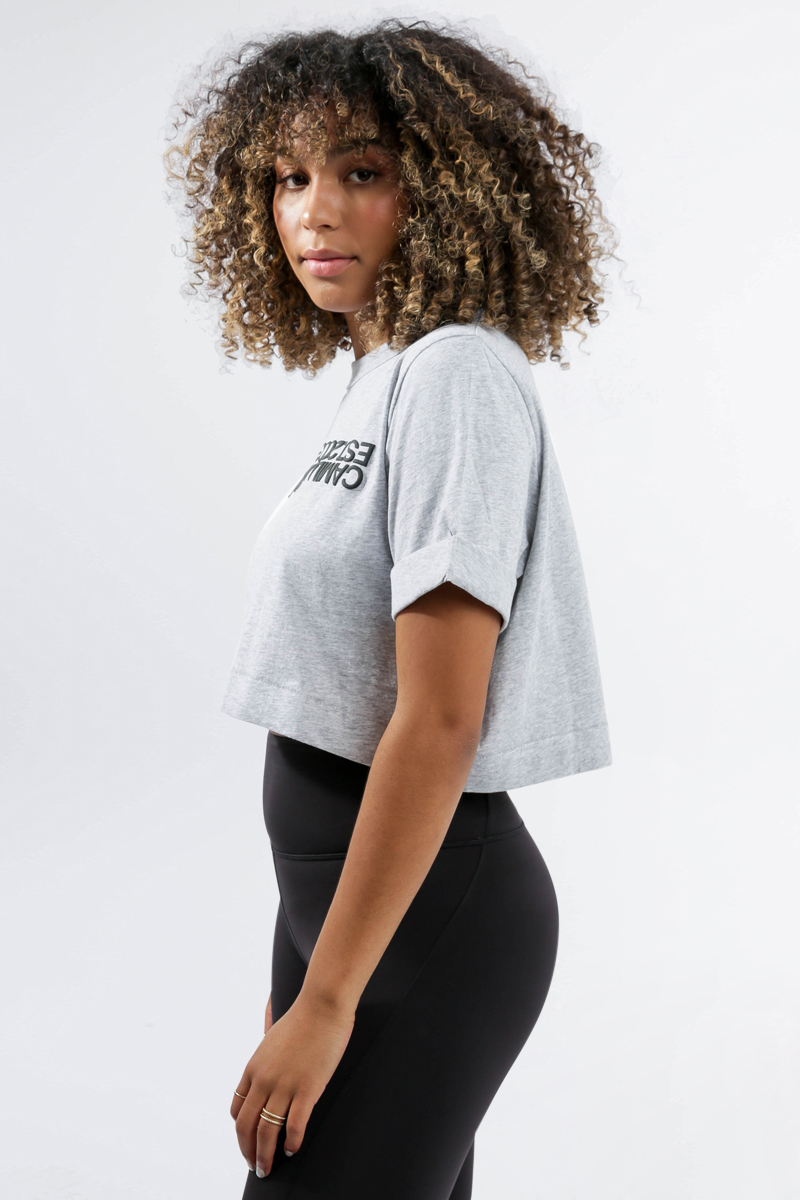 Amelia Crop Logo Tee