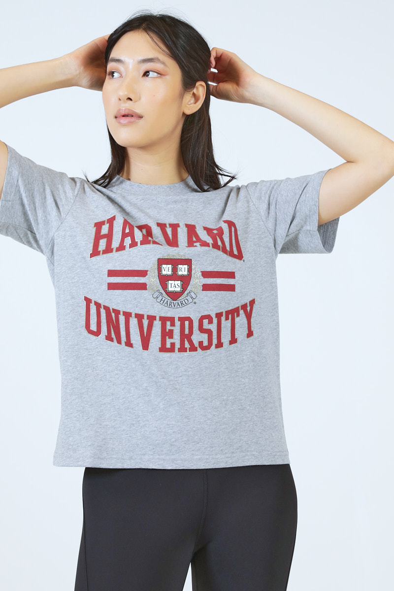 Majestic Harvard Seal Logo Tee - Grey | Stylerunner