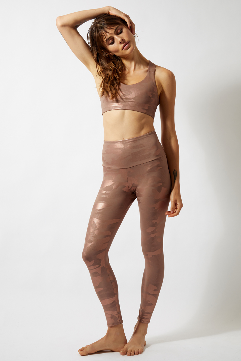 Camo Foil Midi Legging