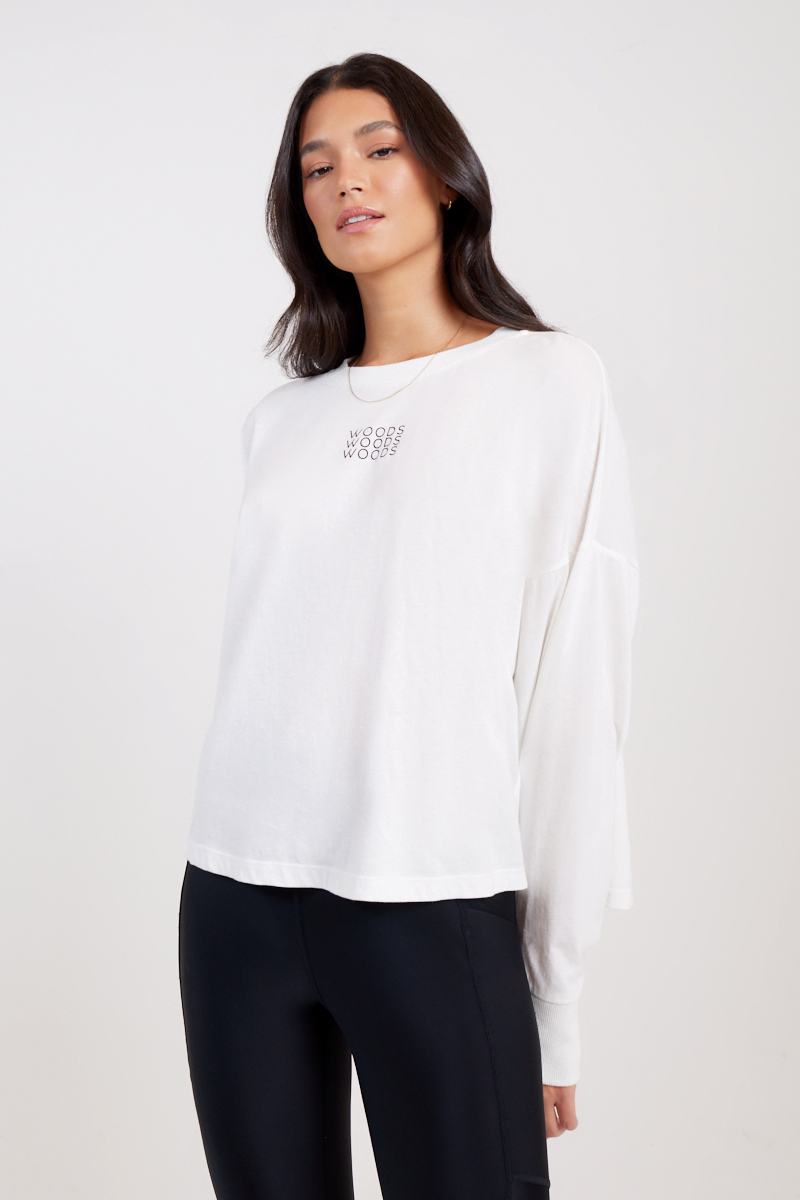 Viktoria & Woods Woods Trio Long Sleeve Tee Ivory | Stylerunner