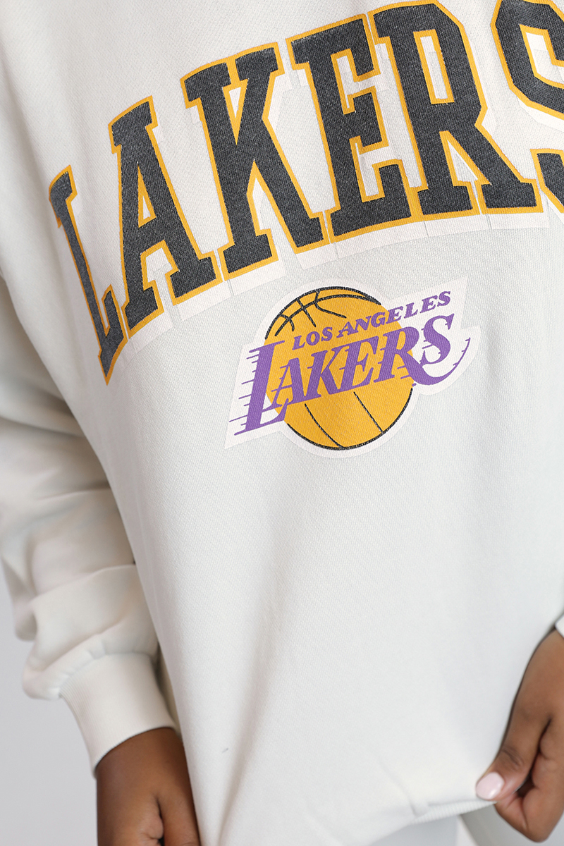 Mitchell & Ness Los Angeles Lakers Vintage Keyline Logo NBA Mens Basketball  T-Shirt
