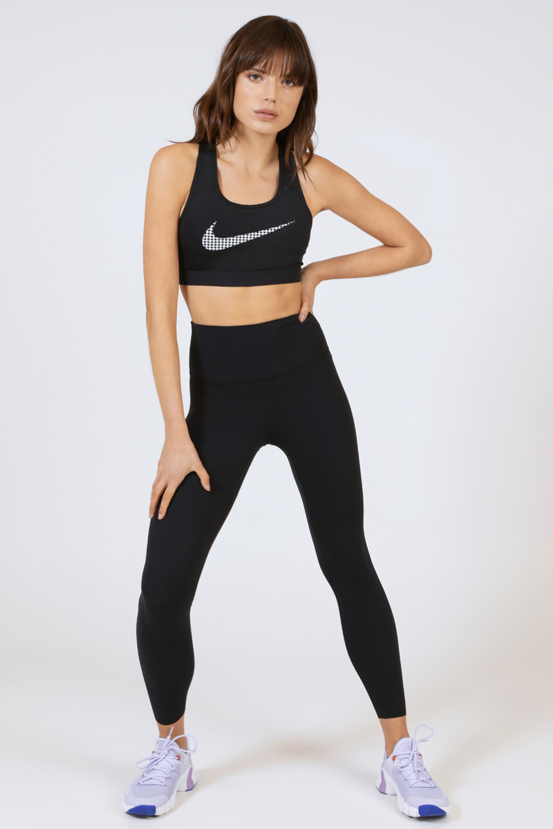 swoosh icon clash sports bra