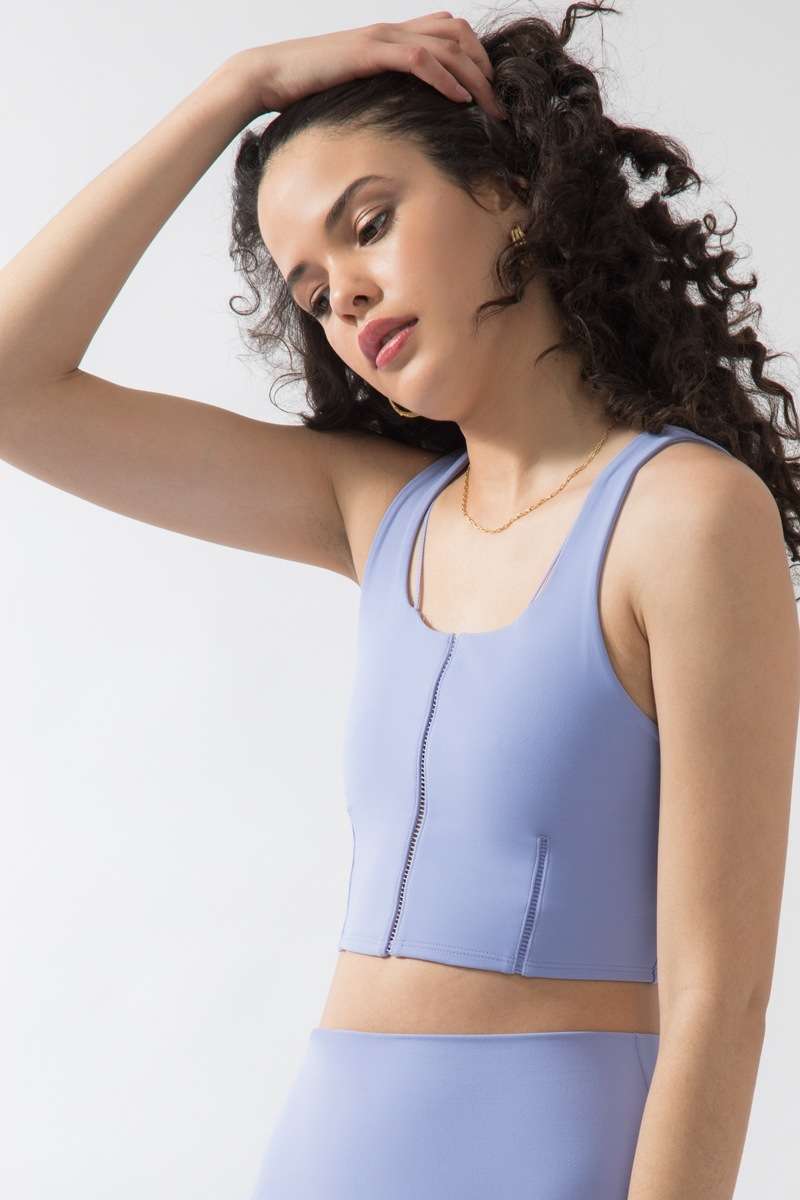 Yoga Luxe Infinalon Cropped Tank