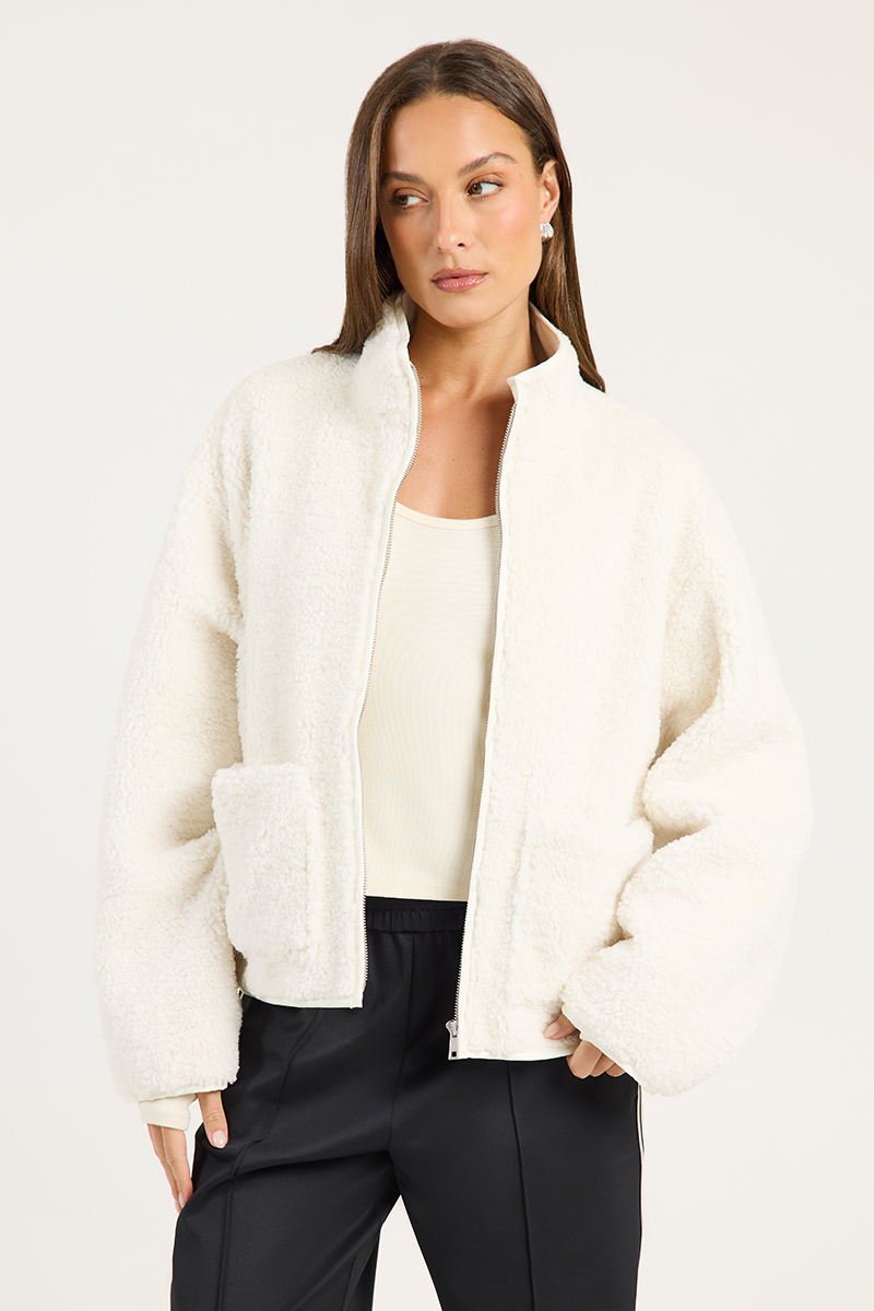 ジャケット・アウター Babour SL OVERDYE BORDER 38 Liido Abbie Sherpa Bomber Bone | Stylerunner