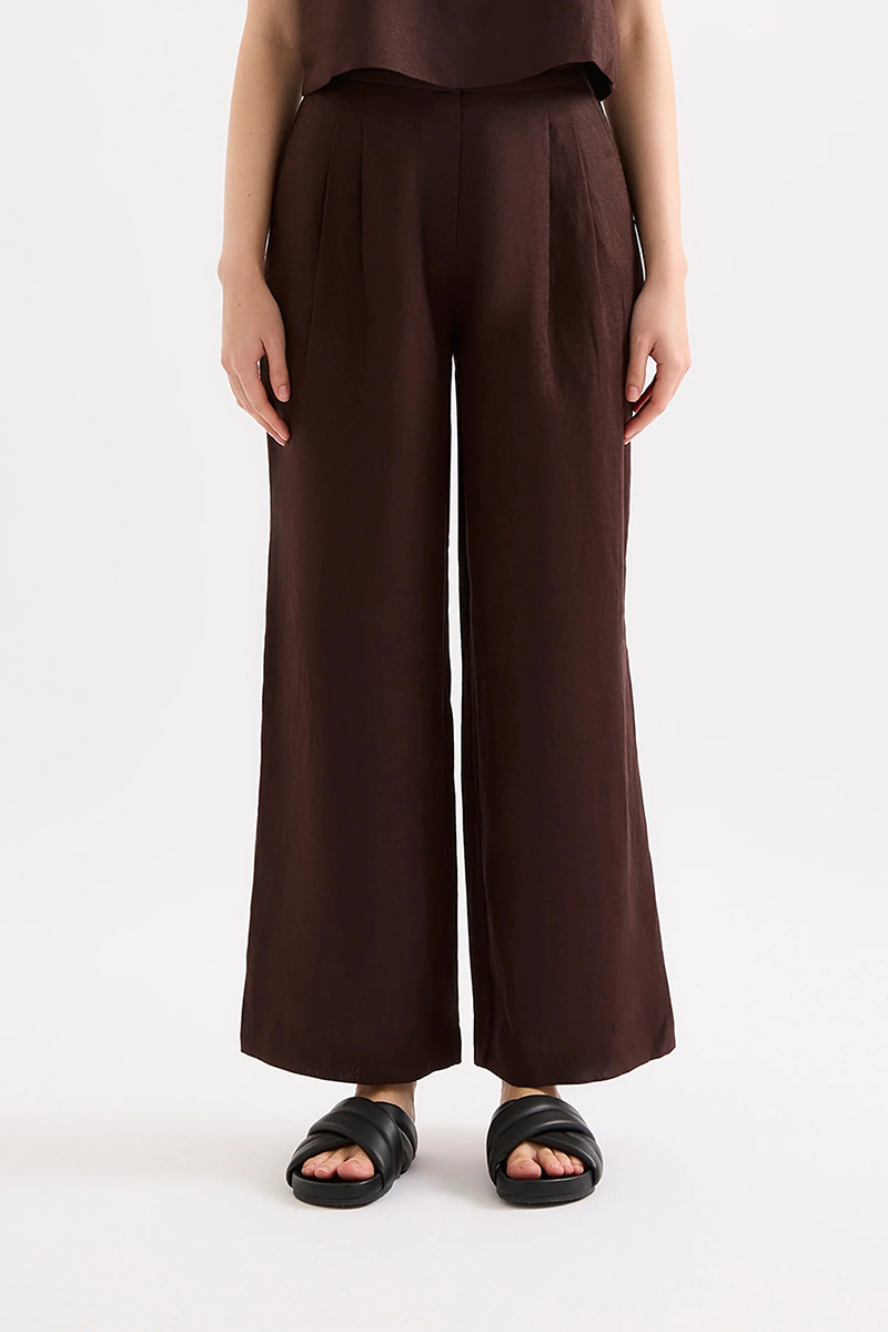 Nude Lucy Thilda Linen Pant Raisin