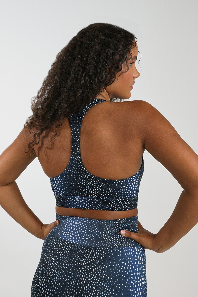 Beach Riot Twist Top Navy Splatter Stylerunner