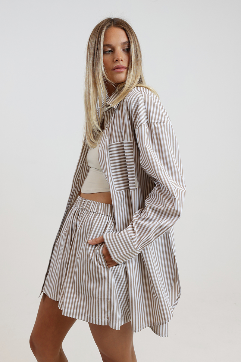 Stylerunner Resort Shirt Pebble Stripe | Stylerunner