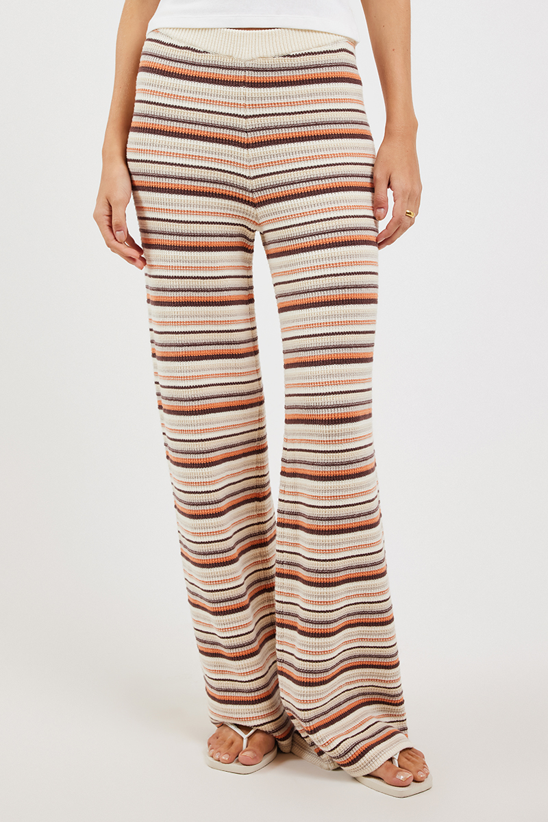Liido Flore Knit Pant Tequila Sunrise Stripe