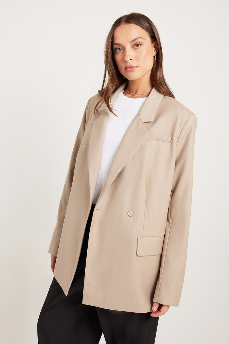 RAEF The Label Blake Blazer Taupe | Stylerunner