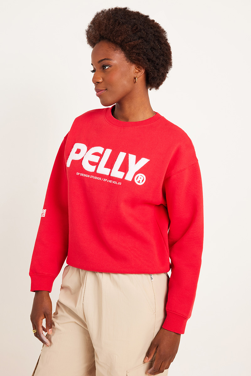 Ena Pelly EP x RE The Danielle Relaxed Sweater Cherry Red | Stylerunner