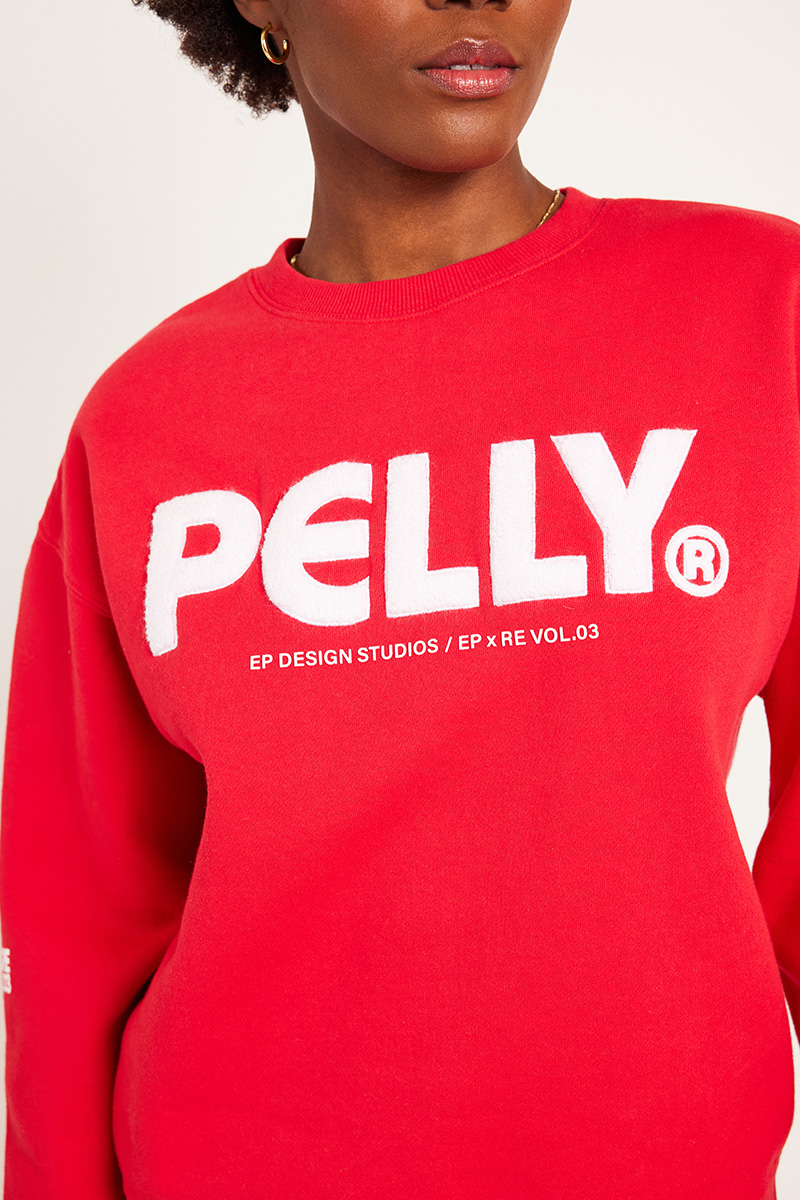 Ena Pelly EP x RE The Danielle Relaxed Sweater Cherry Red | Stylerunner