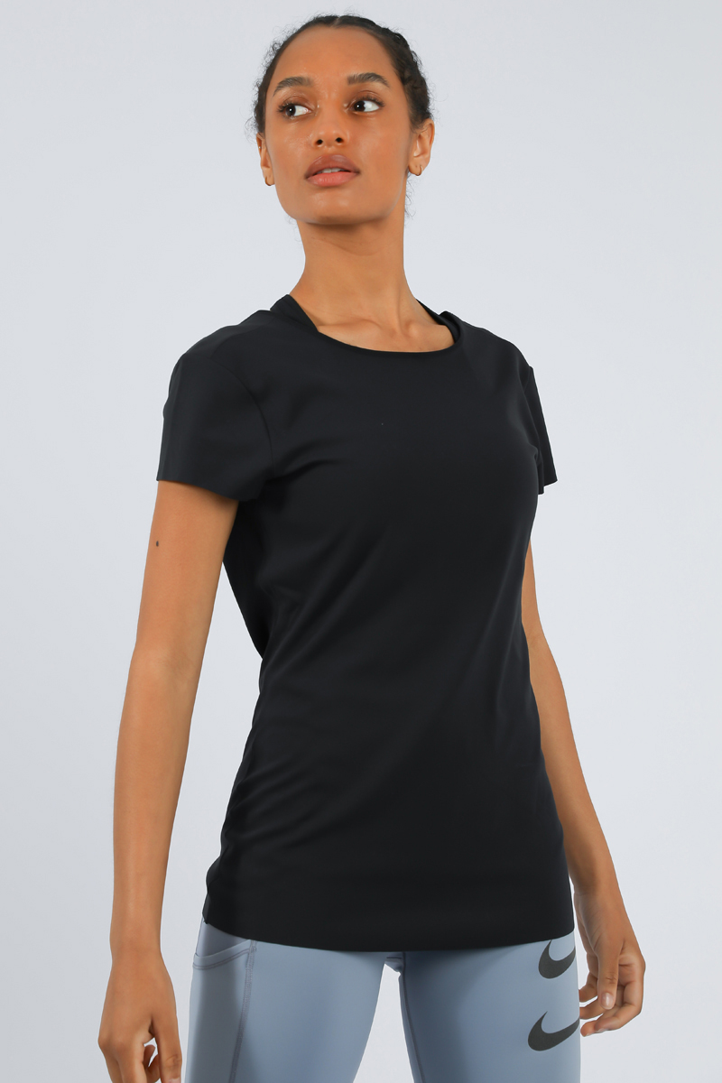 Nike Yoga Luxe Top Black/(Dk Smoke Grey) | Stylerunner