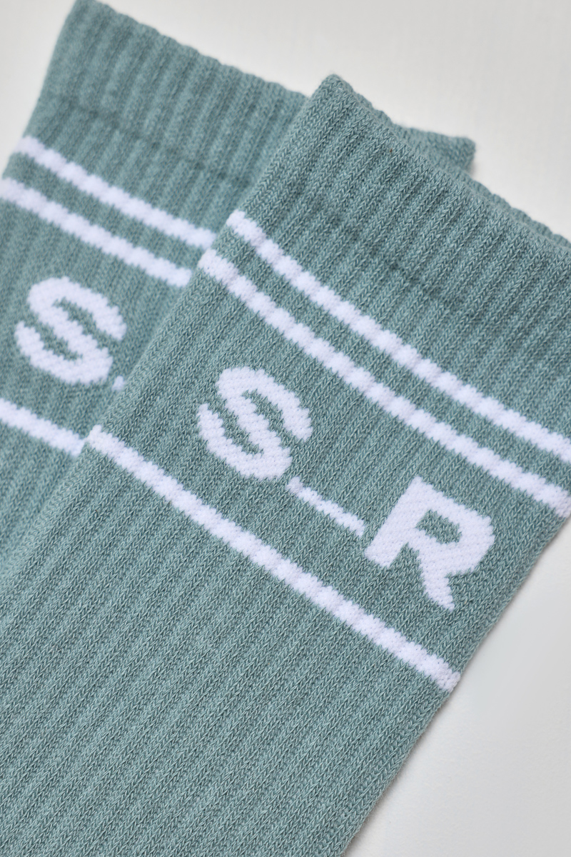 Stylerunner S_R Logo Sock Seagrass Stylerunner