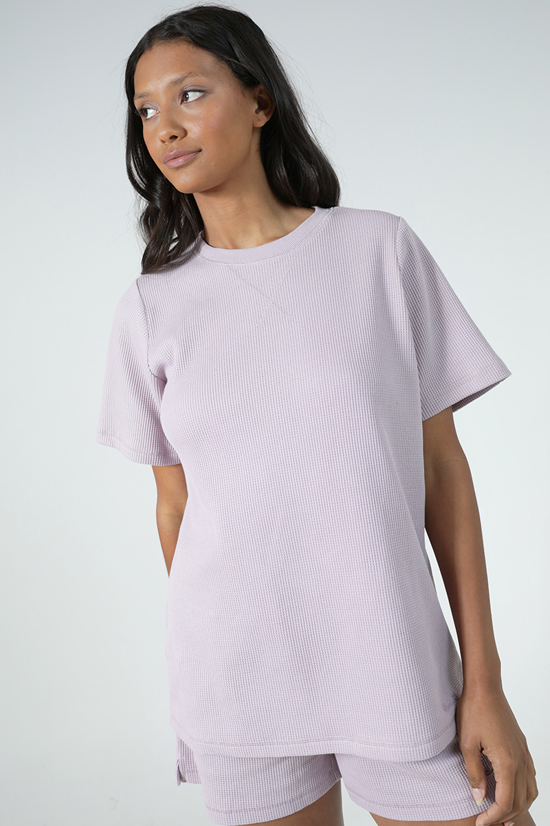 Stylerunner Waffle Tee - Thistle | Stylerunner