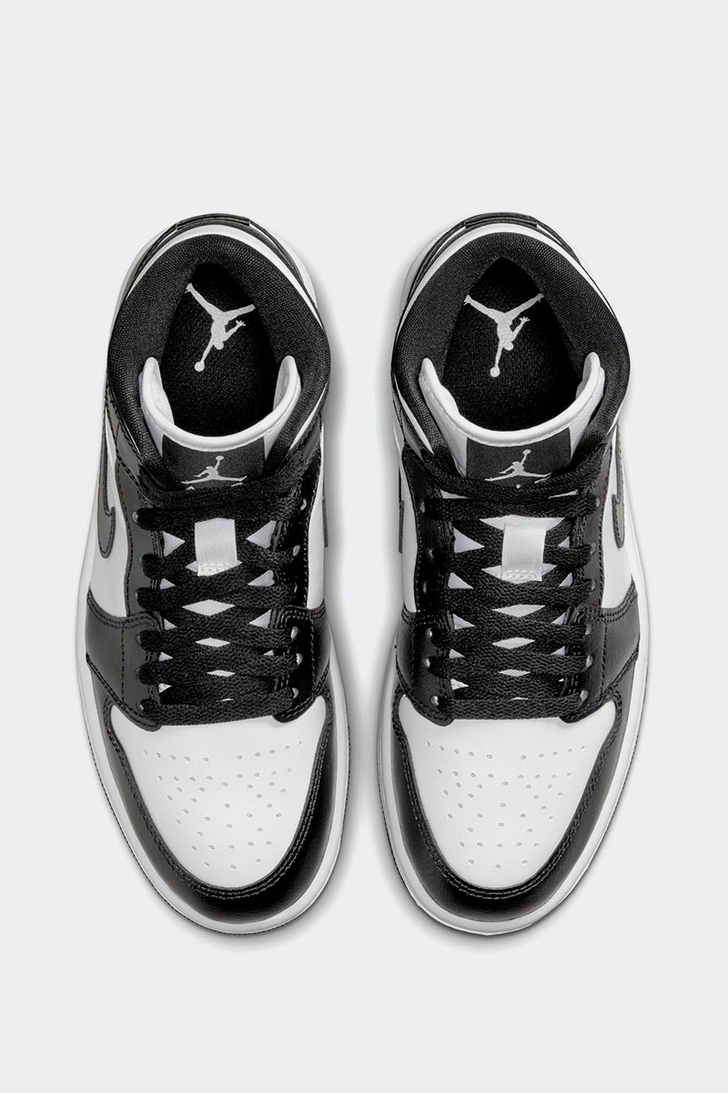 Air jordan 1 hot sale mid white black