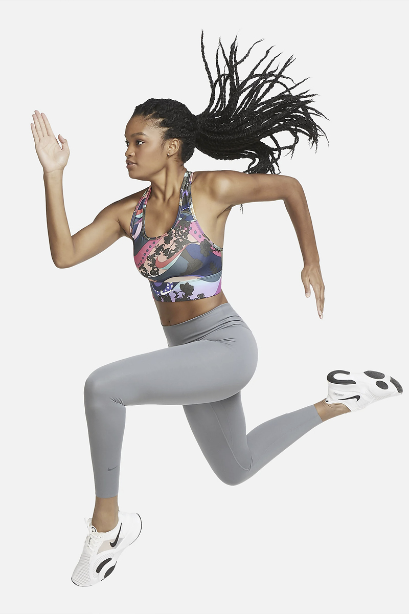 Swoosh Icon Clash Printed Sports Bra
