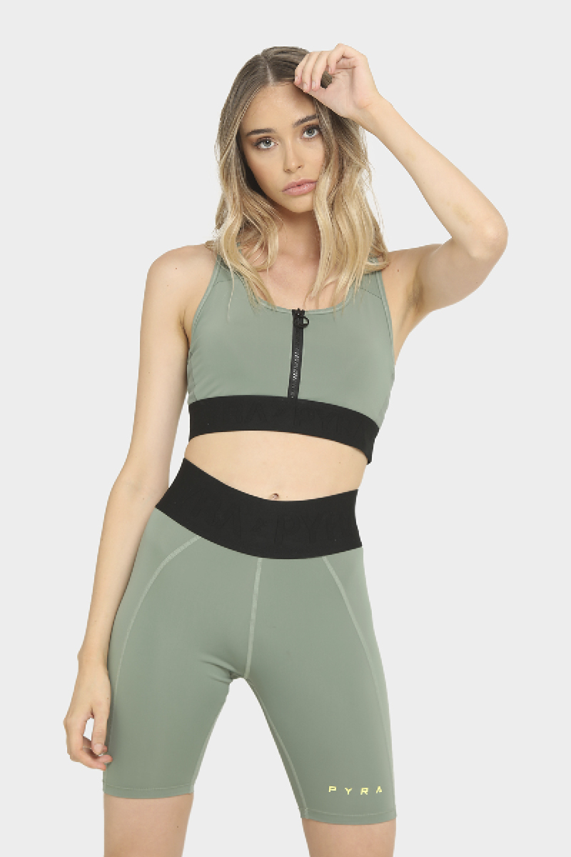 Altitude Zip Sports Crop