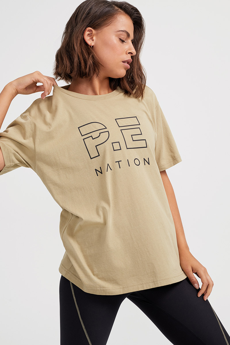 P.E Nation Heads Up Tee - Olive Gray | Stylerunner
