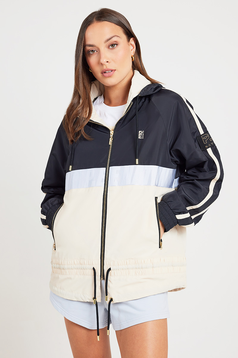 【CLANE】PEARL DOT JACKET P.E Nation Man Down Jacket Pearled Ivory | Stylerunner