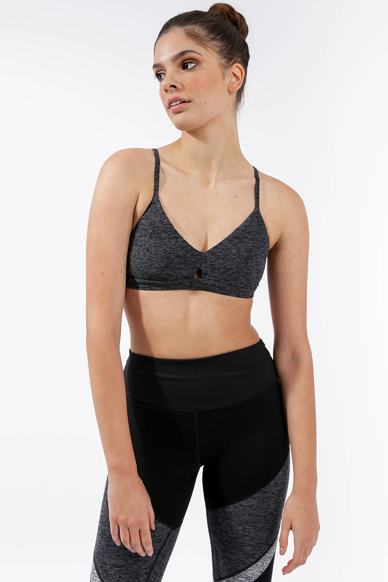 Alo Yoga Lounge Bra *Final Sale* Dark Heather Grey Stylerunner