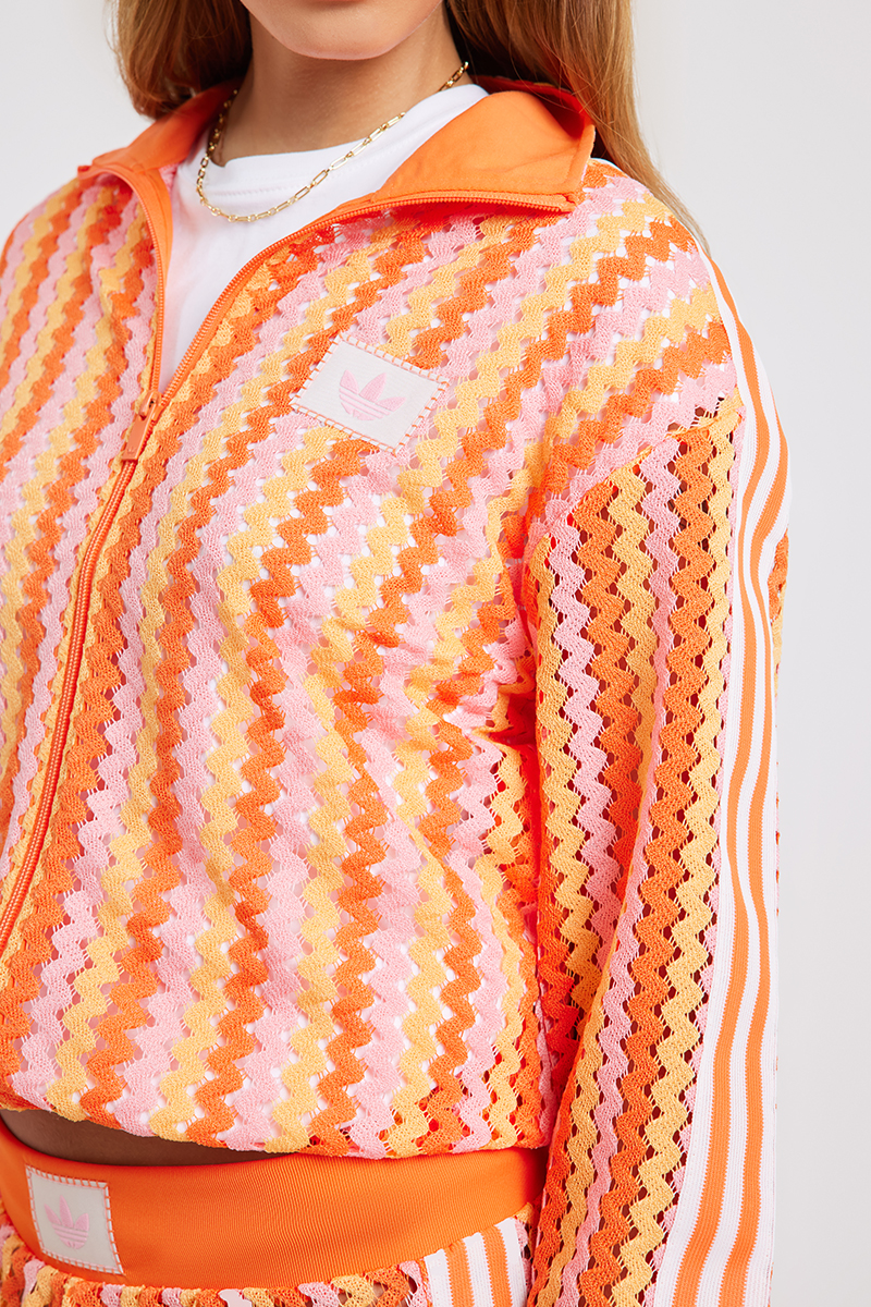トップス adidas Summer Glow Firebird Track Top XL adidas Originals Women's Summer Glow Firebird Track Top Wonder