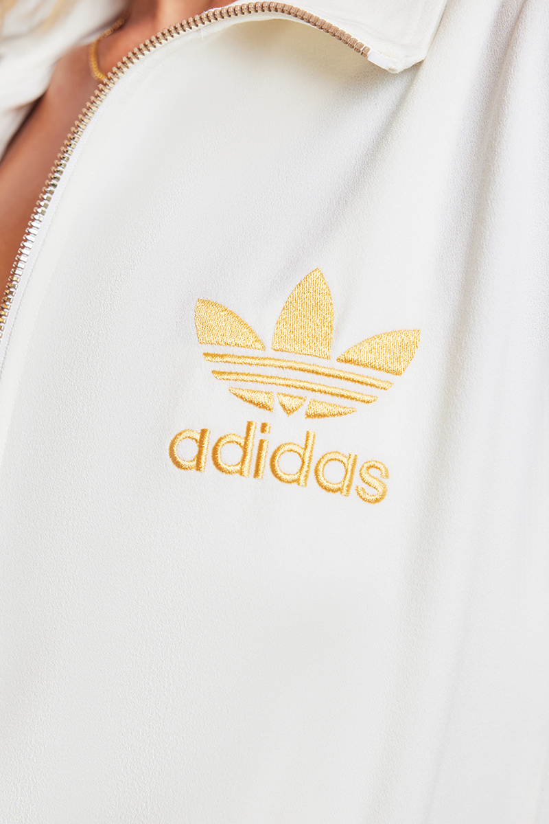 ★人気★ Adidas Premium Crepe Track Top Jade White Adidas WMNS BB CREPE TRACK TOP White | BSTN Store