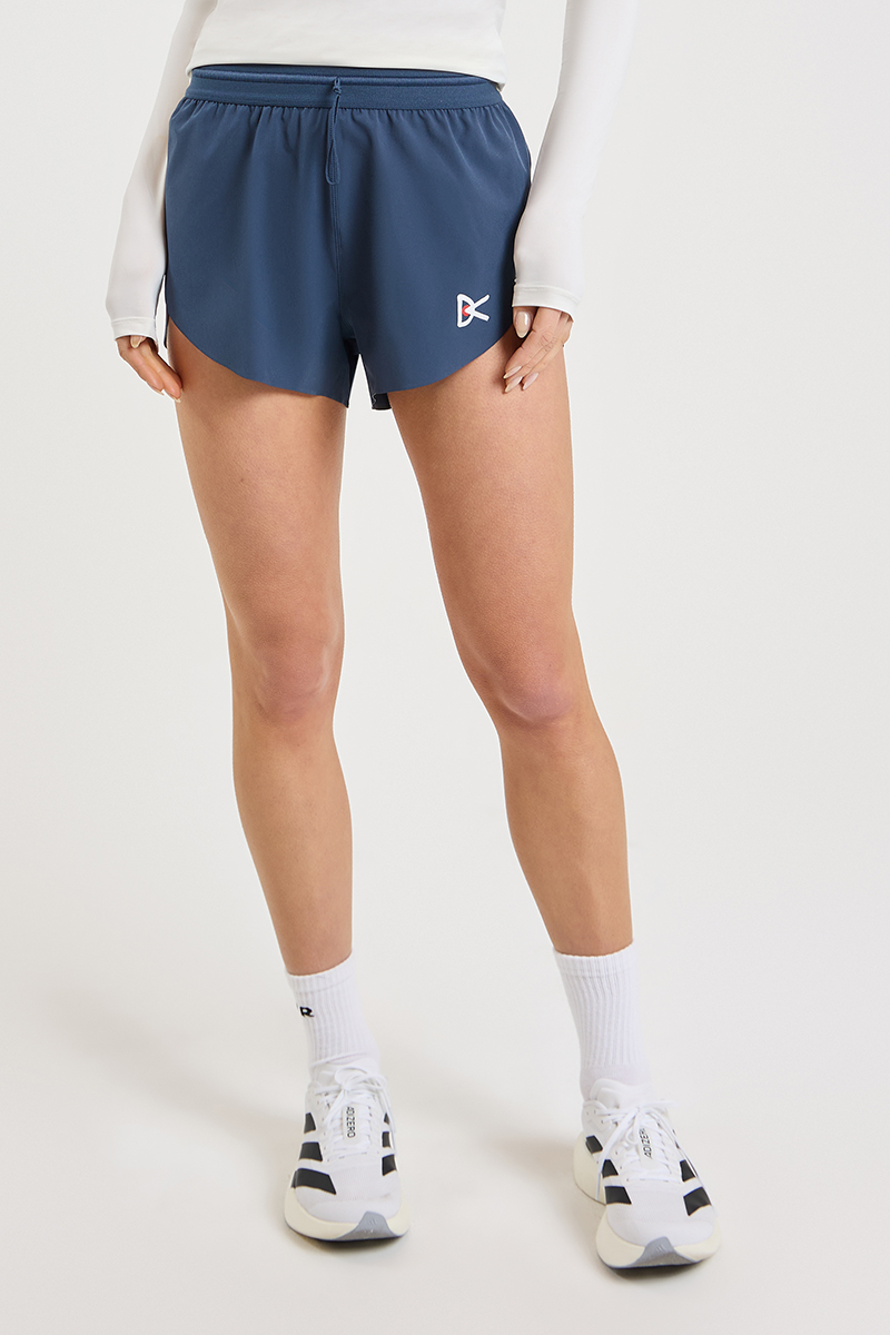District Vision 3" Split Shorts Indigo