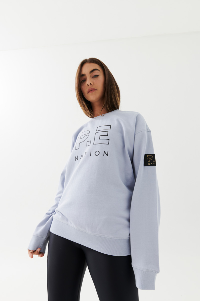 pe nation heads up sweat blue