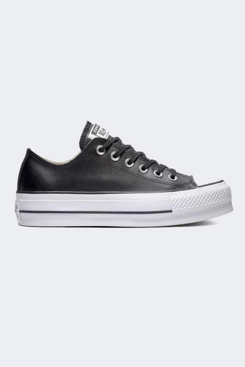 Converse Chuck Taylor All Star Lift Leather Lo Black/Black/White |  Stylerunner