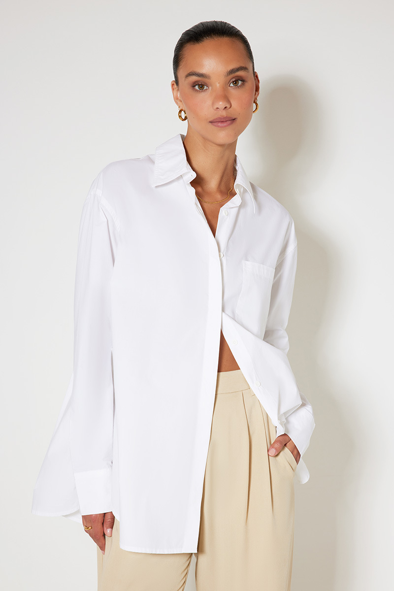 ODE Taylor Oversized Shirt White | Stylerunner