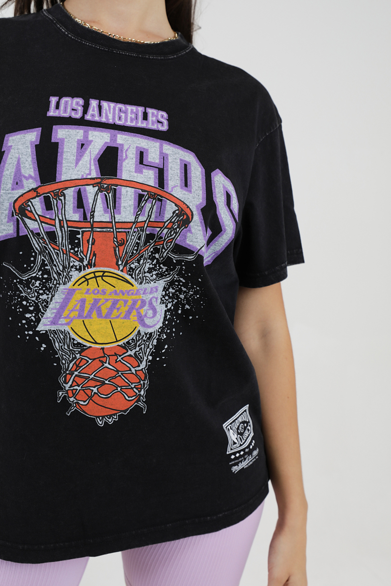 Mitchell & Ness Los Angles Lakers Vintage Tee VINT ARCH SHTR TEE LKRS-BLACK