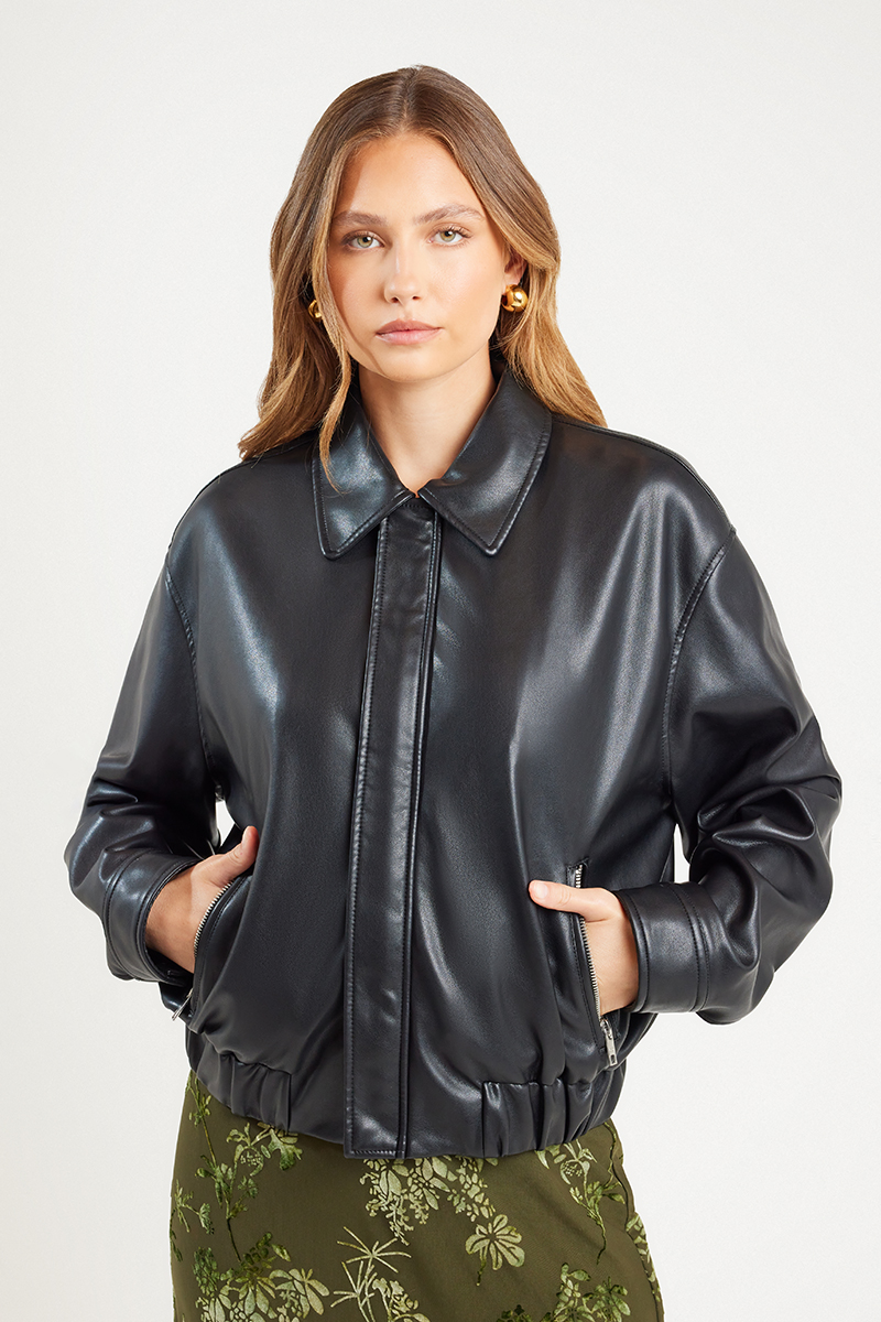 美品 ohotoro Urban Leather Jacket charcoal 新品ohotoro Urban Leather Jacket charcoal