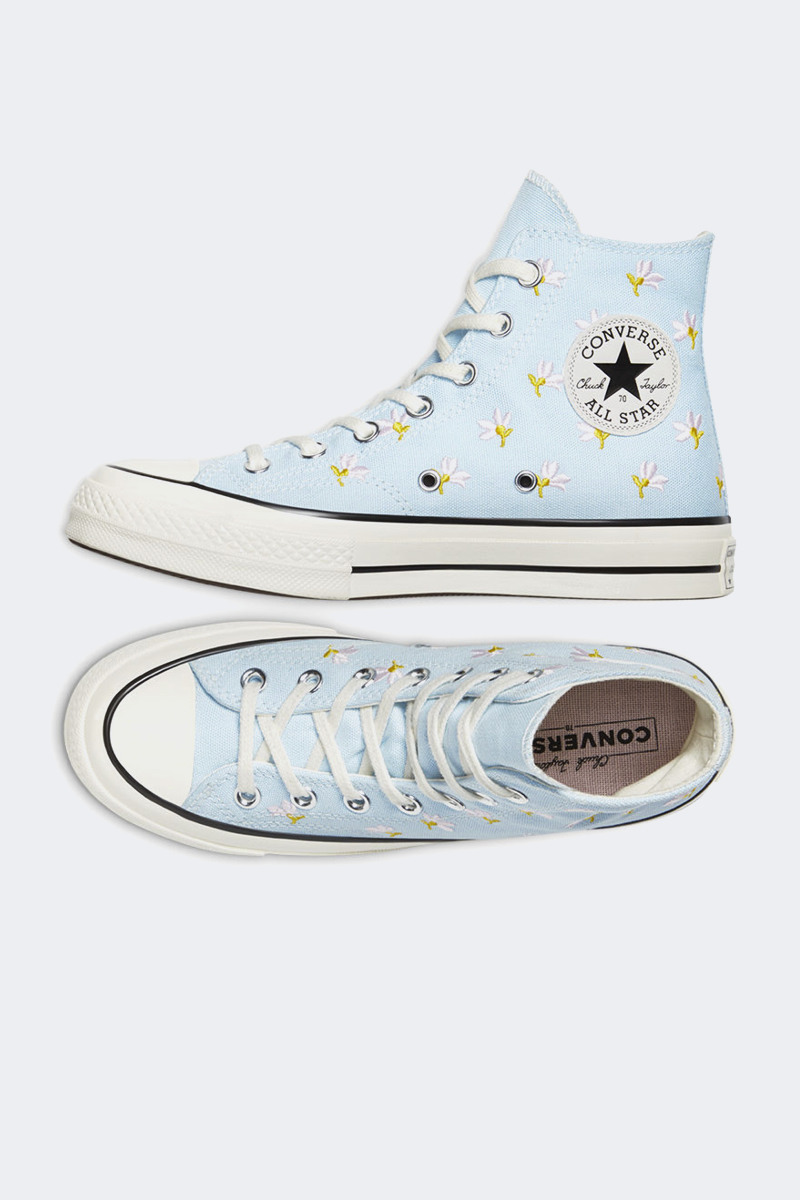 Converse Chuck Taylor All Star 70 Embroidered Garden Party High Chambray  Blue/Egret/Black | Stylerunner