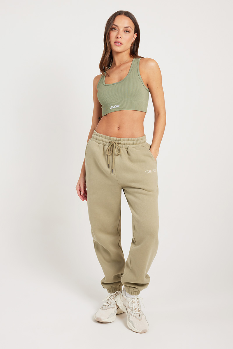 Exie Exie Sport Track Pant Khaki | Stylerunner