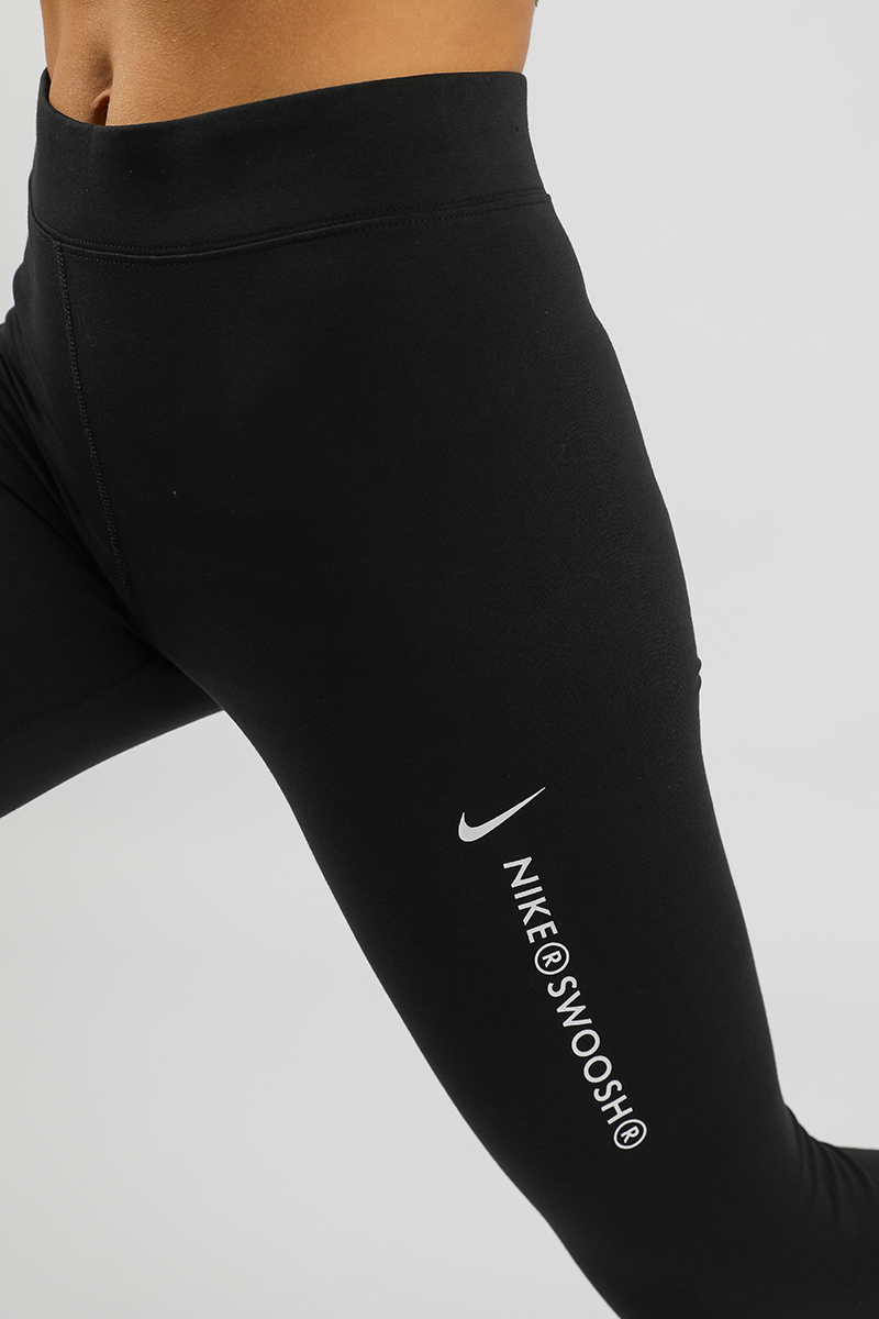 Nike Sportswear Swoosh Leggings Black/(White) | Stylerunner