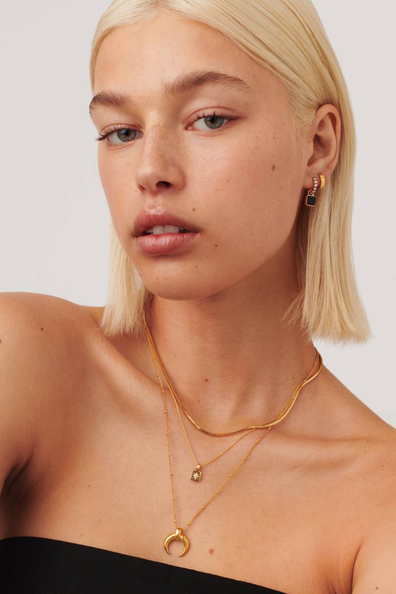 Missoma Mini Star Ridge Pendant Necklace Gold | Stylerunner