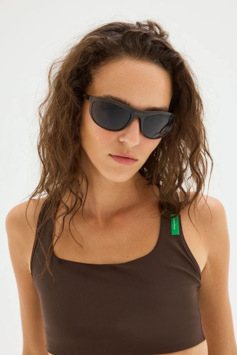 District Vision Medium Support Racer-Back Bra Umber