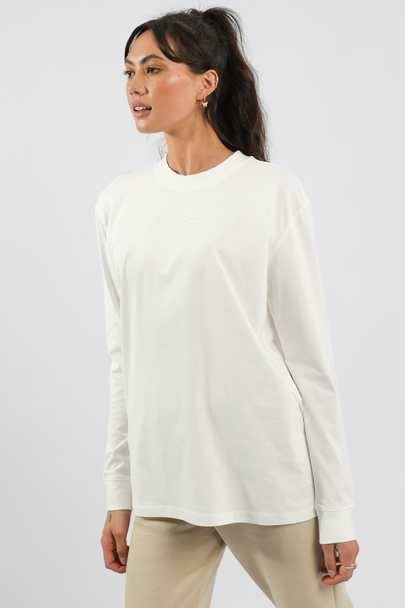 Stylerunner Essentials Long Sleeve Tee - Off White | Stylerunner