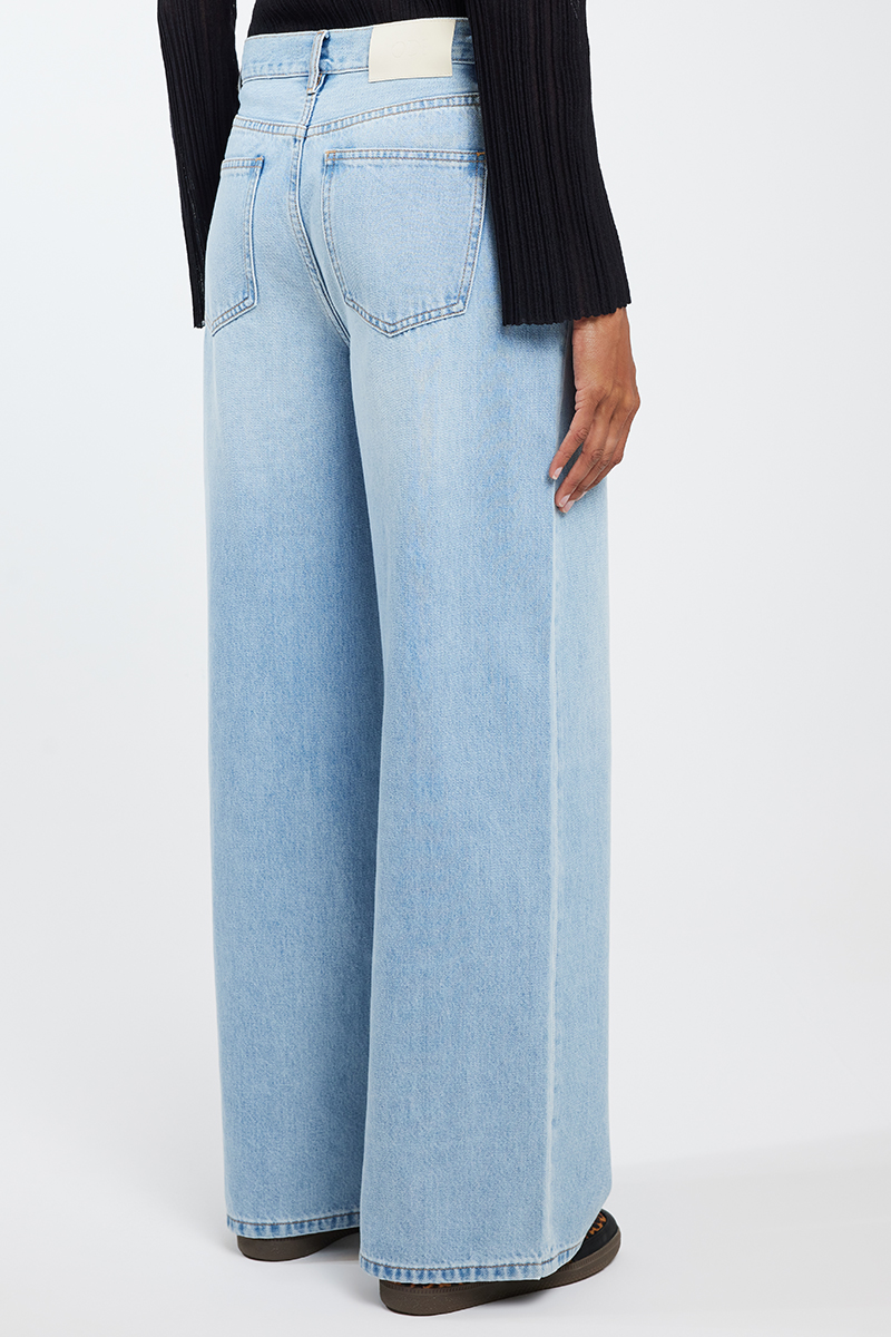 ODE Casey Wide Leg Jean Light Denim Wash | Stylerunner