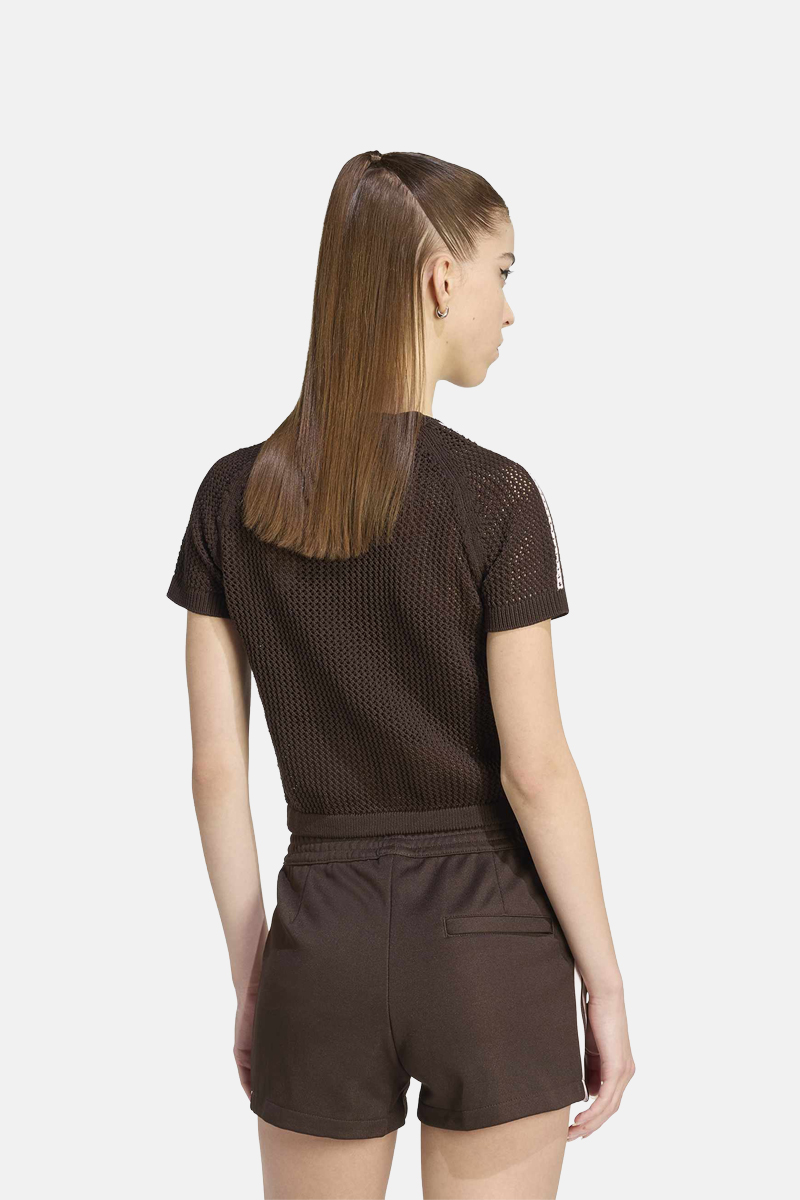 adidas Crochet Tee Aurora Coffee | Stylerunner