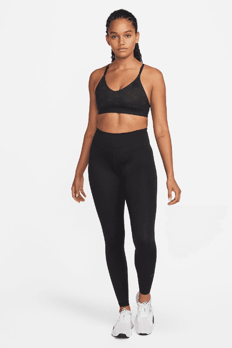 Nike Air Indy Printed Sports Bra Black/White | Stylerunner