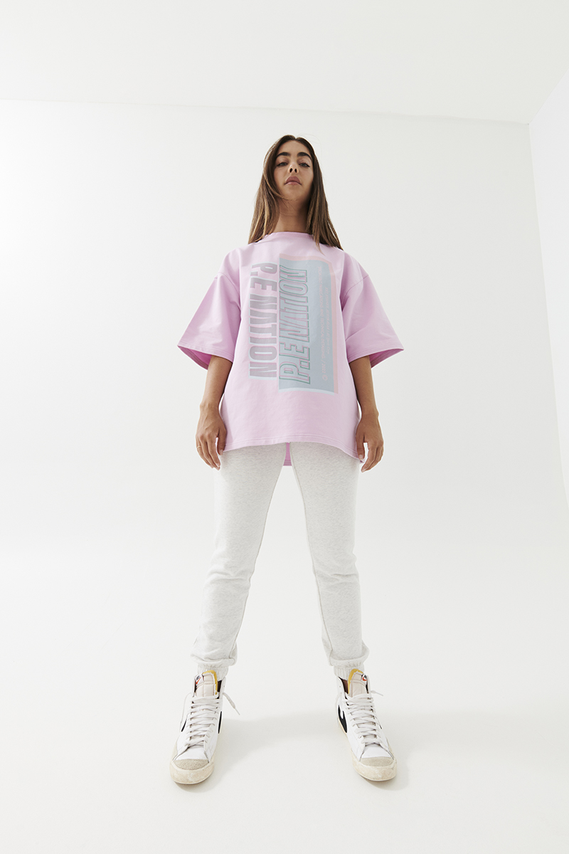 贈る結婚祝い ピーイーネーション レディース Tシャツ トップス P.E Nation In Play Logo Tee Pink Lavender muhoko.org