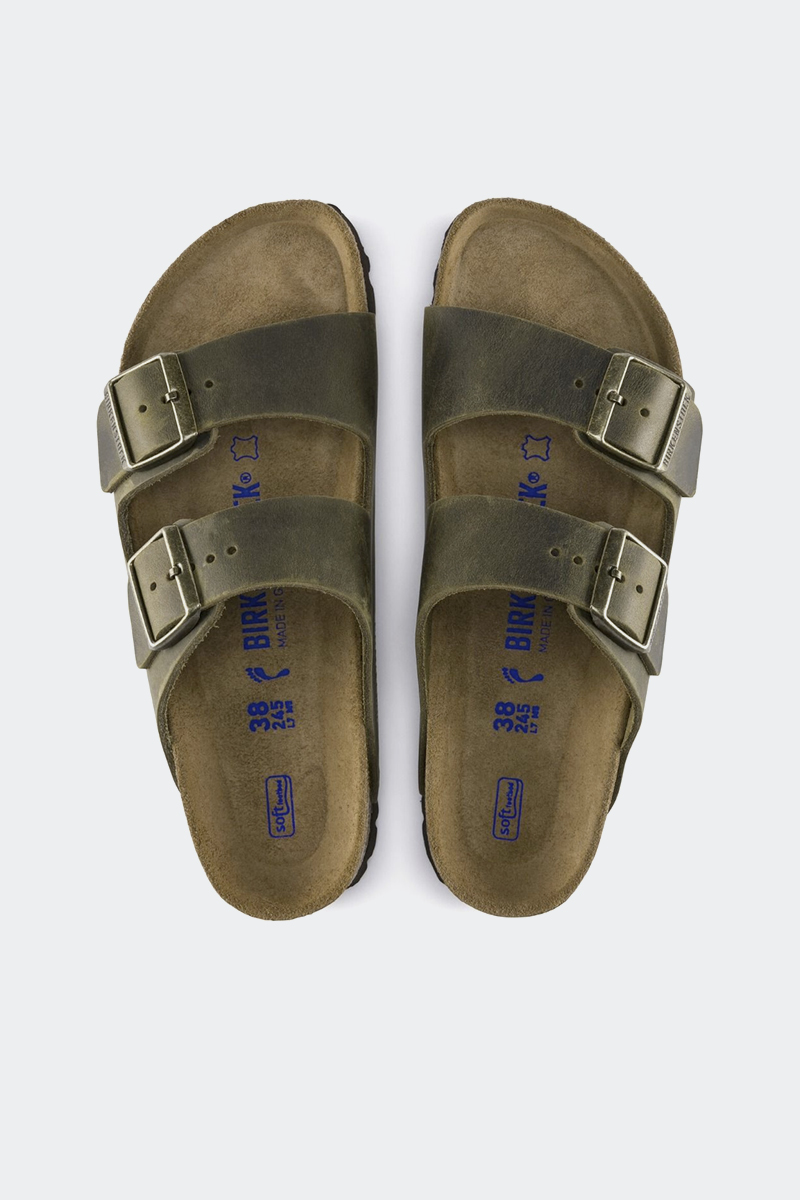 birkenstock arizona khaki leather