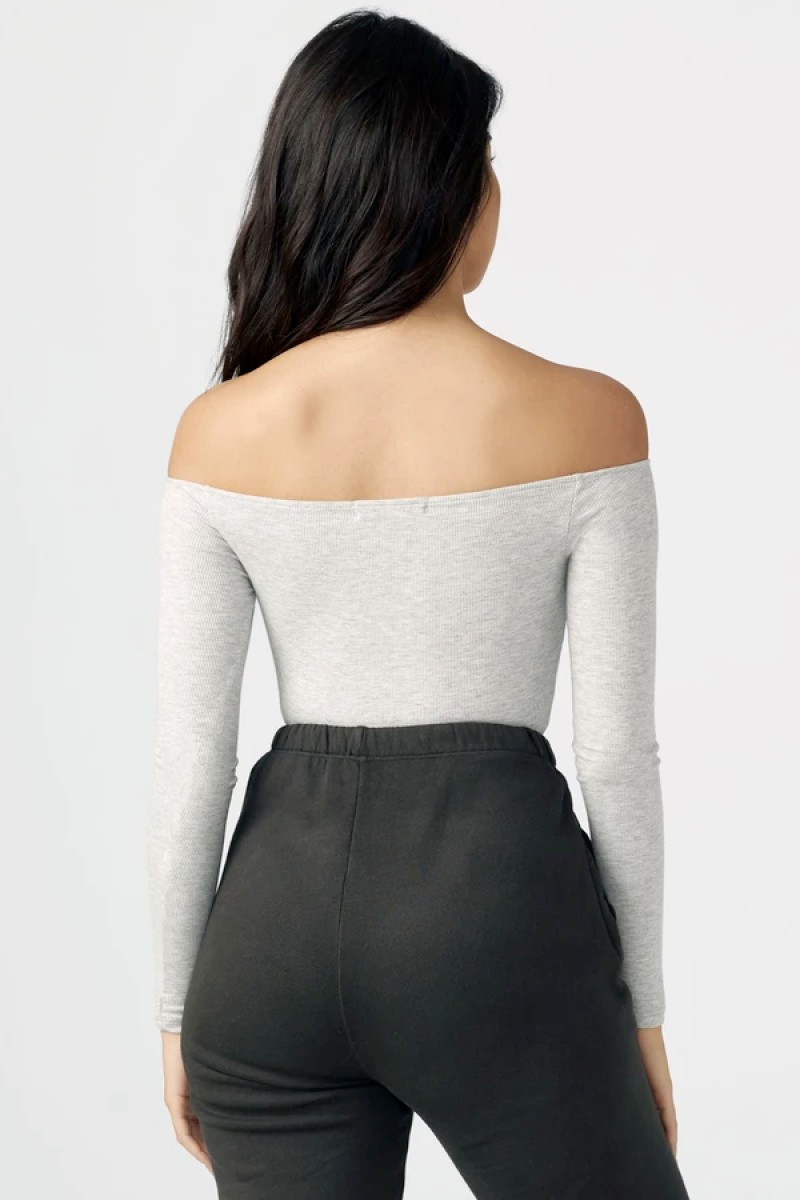 Bare Shoulder Long Sleeve